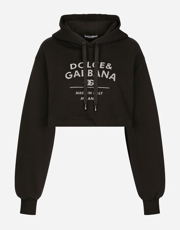 Dolce & Gabbana Felpa in jersey con lettering logo Dolce&Gabbana Stampa F8U74TII7EP