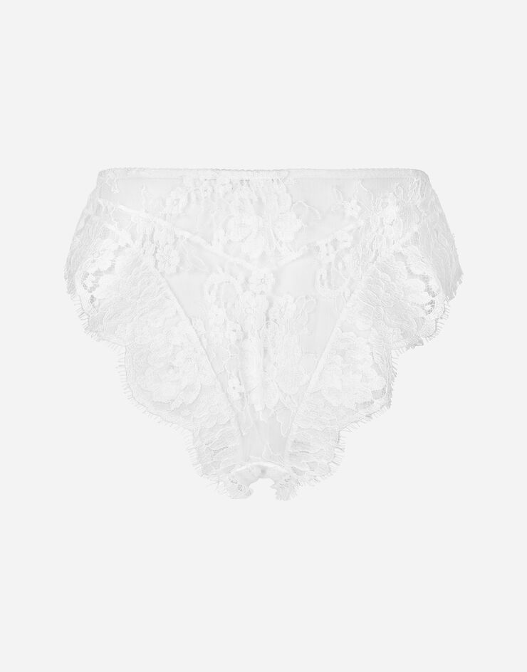 Dolce & Gabbana High-waisted lace briefs Bianco O2C69TONO15