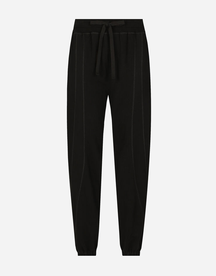 Dolce & Gabbana Jersey jogging pants with Dolce&Gabbana print Black GP04RTG7NTM