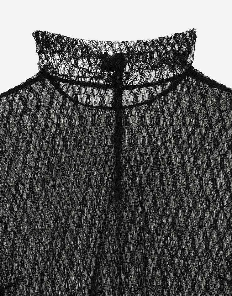 Dolce & Gabbana Mesh blouse Black F7AI7TILMBD