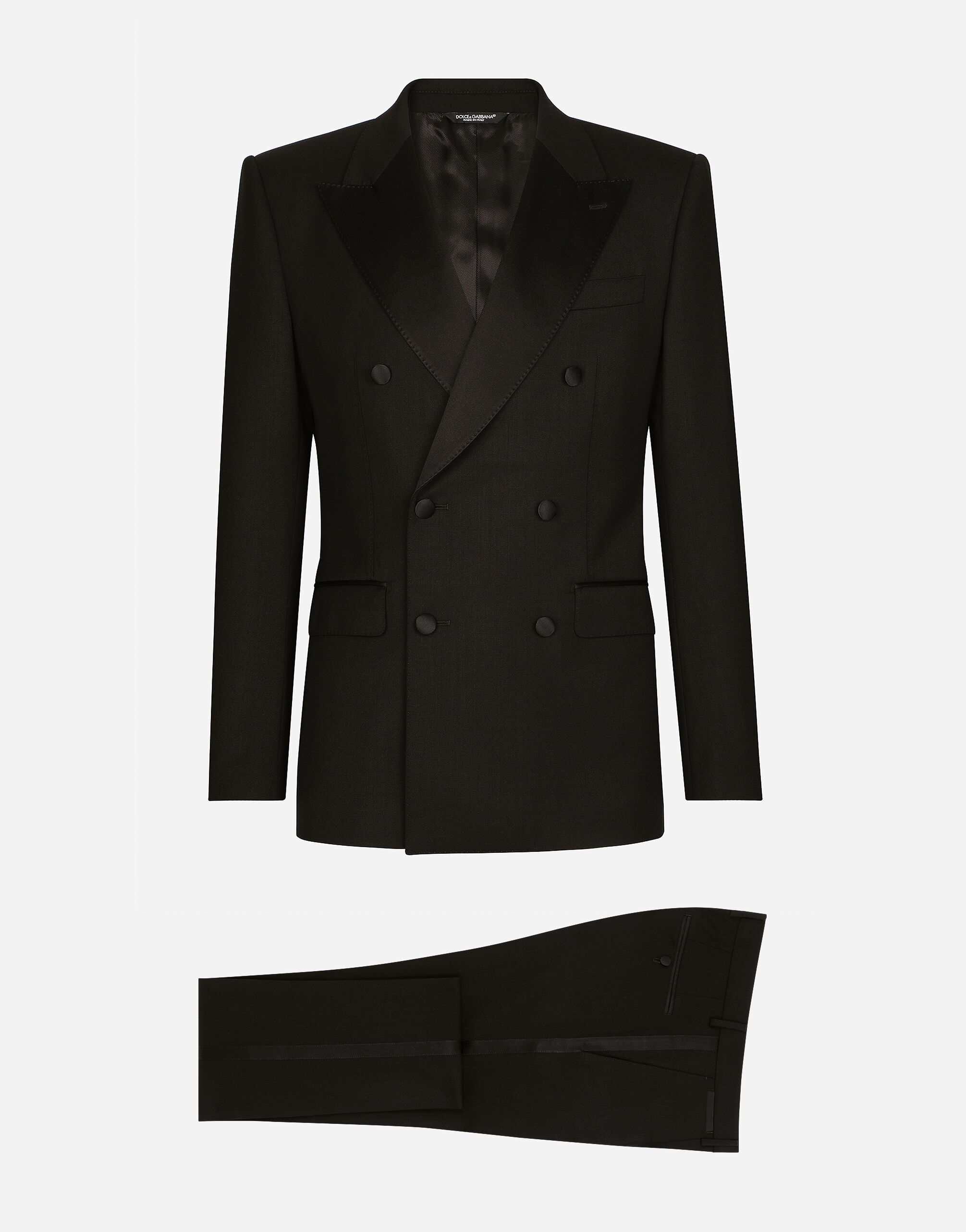 Dolce & Gabbana Three-piece Sicilia-fit suit in stretch wool Grey G2RQ3TFUBE7