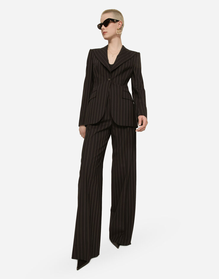 Dolce&Gabbana Pinstripe wool palazzo pants Multicolor FTCP1TFRBC2