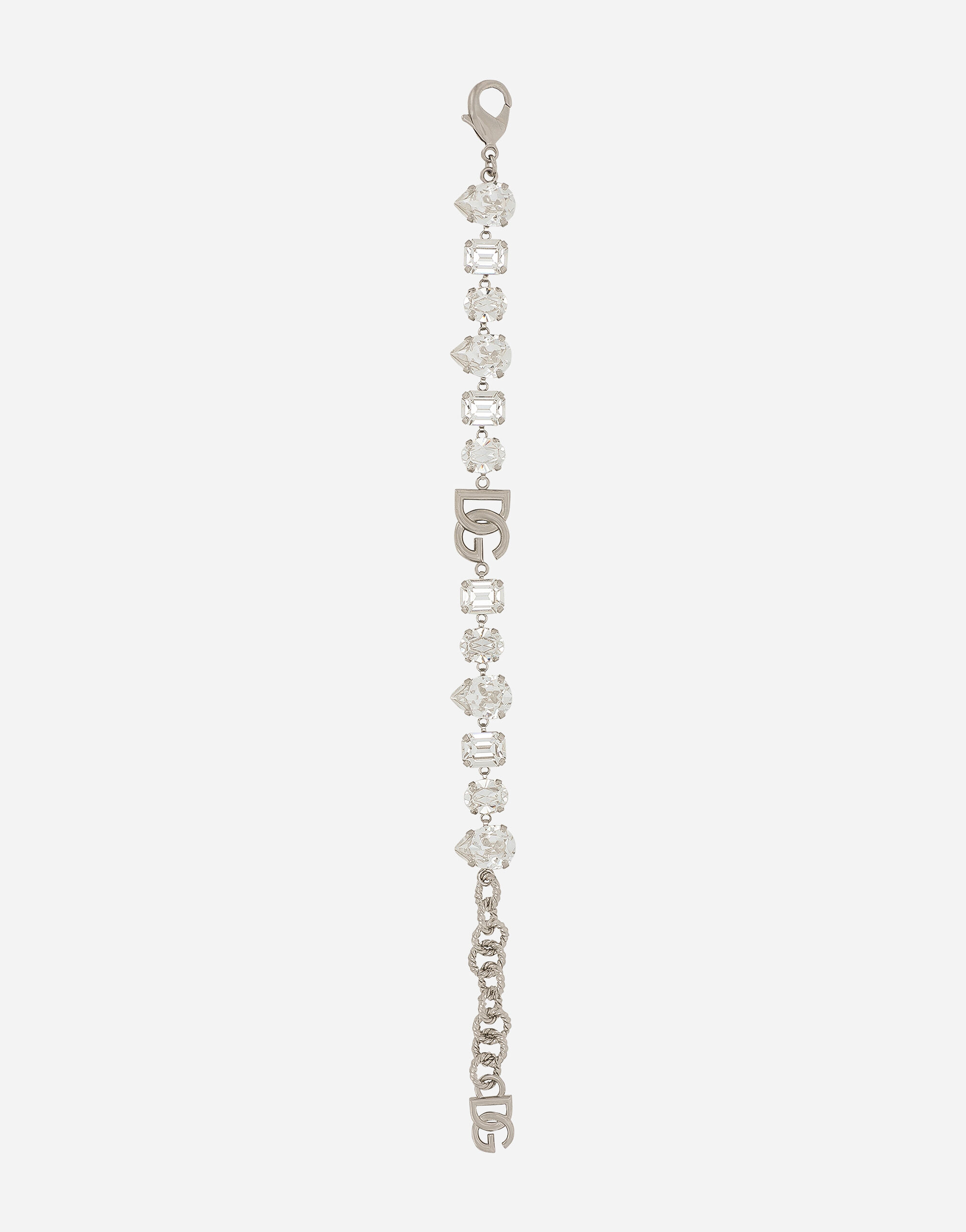 Dolce & Gabbana Bracelet with DG logo and rhinestones female Silver