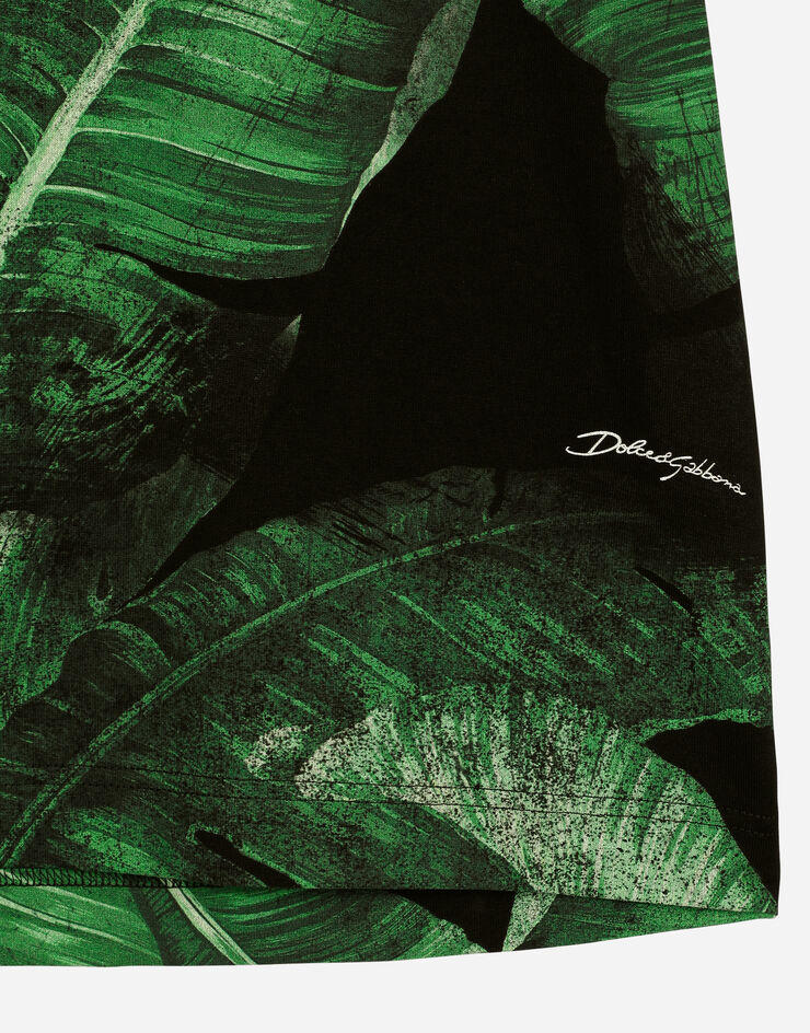 Dolce & Gabbana Short-sleeved banana-tree-print T-shirt Print G8PN9TII7BJ