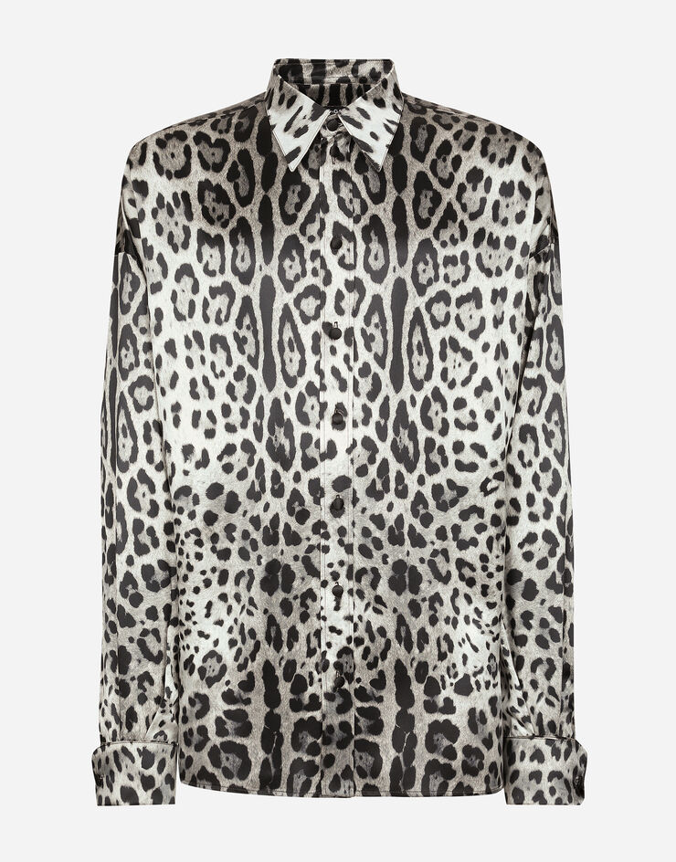 Dolce & Gabbana Super-oversize leopard-print silk shirt Print G5MG0TIS1WT