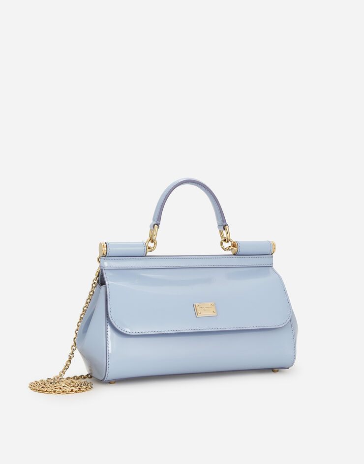 Dolce & Gabbana Sac à main Sicily moyen format allongé Bleu Clair BB7652A1037