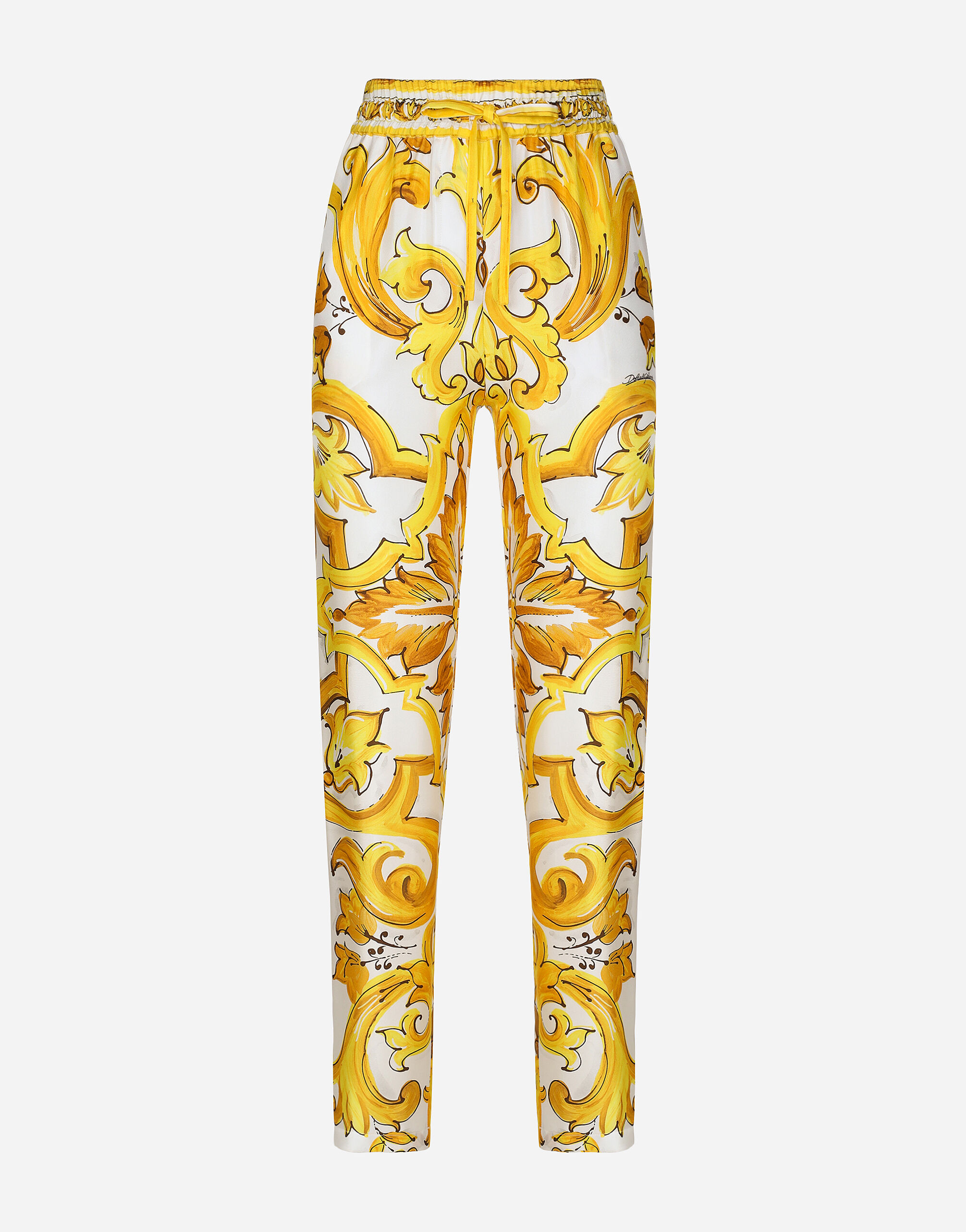 Dolce & Gabbana Silk twill pants White FTC55TFJTBV