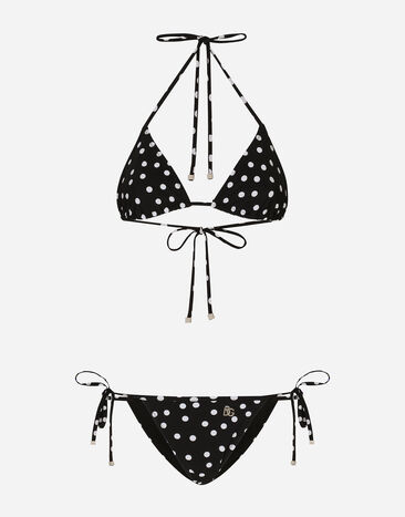 Dolce & Gabbana Bikini a triangolo stampa pois Stampa O9A46JONO19