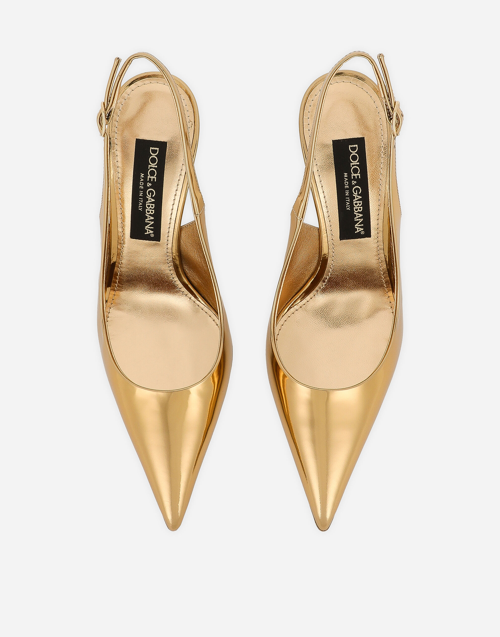 Calfskin slingbacks in Gold for | Dolce&Gabbana® US