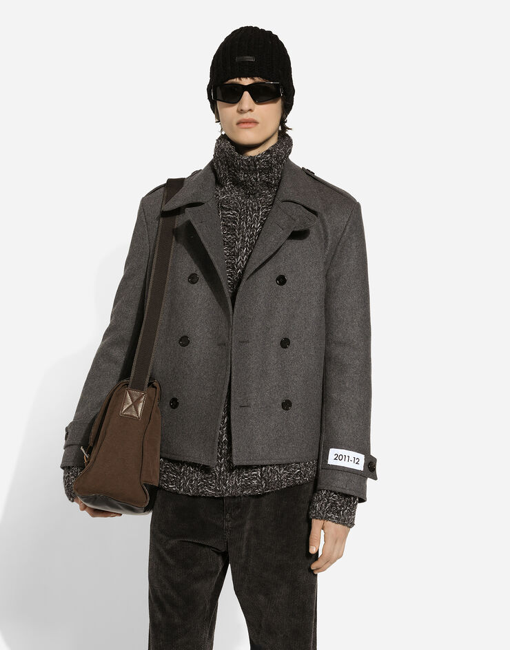 Dolce & Gabbana Double-breasted cashmere-blend pea coat Grey G046WTHUMUB