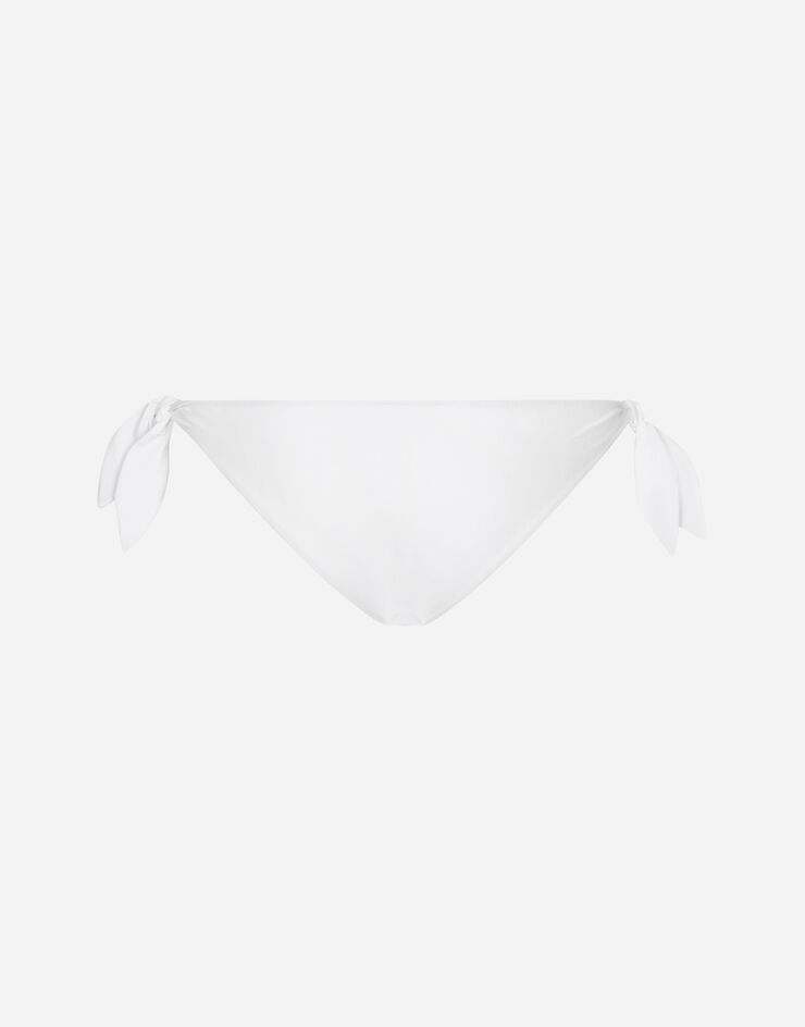 Dolce & Gabbana Slip de bikini con lazos Blanco O2A06JONO12