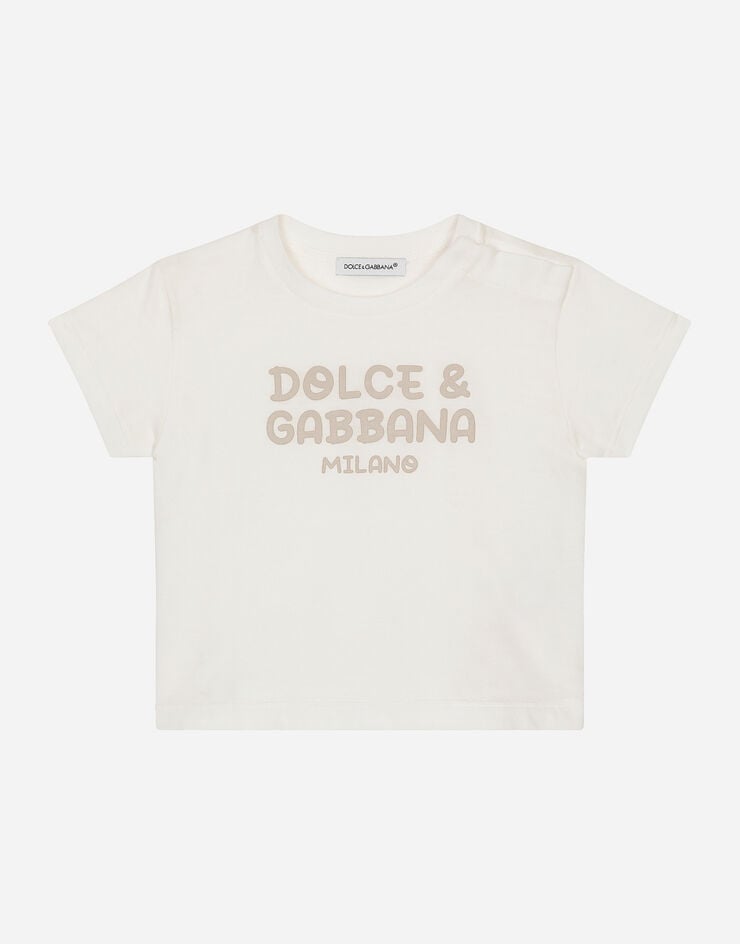 Dolce & Gabbana تيشيرت جيرسي بشعار Dolce&Gabbana أبيض L1JTEYG7NXH