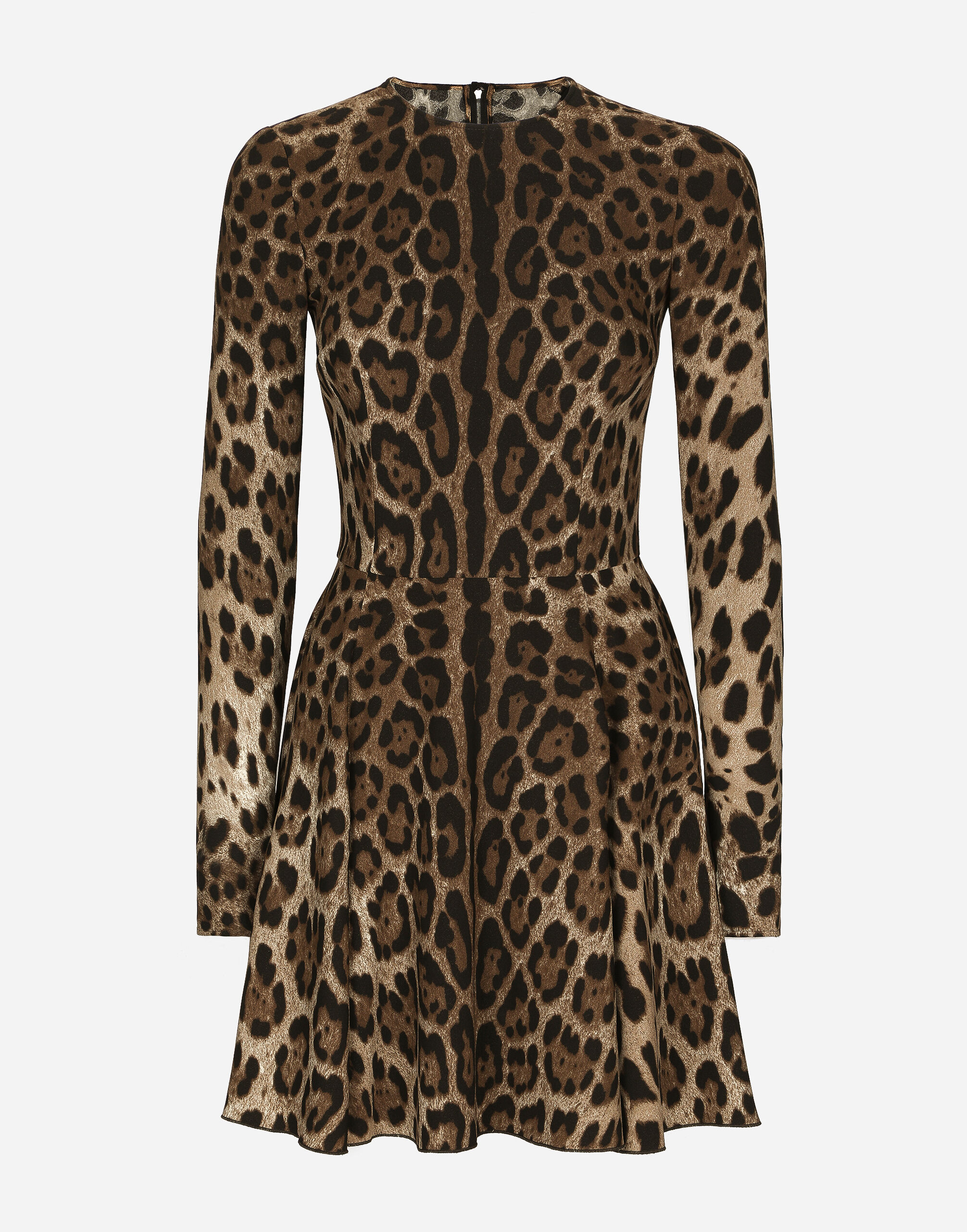 ${brand} Short leopard-print cady dress ${colorDescription} ${masterID}