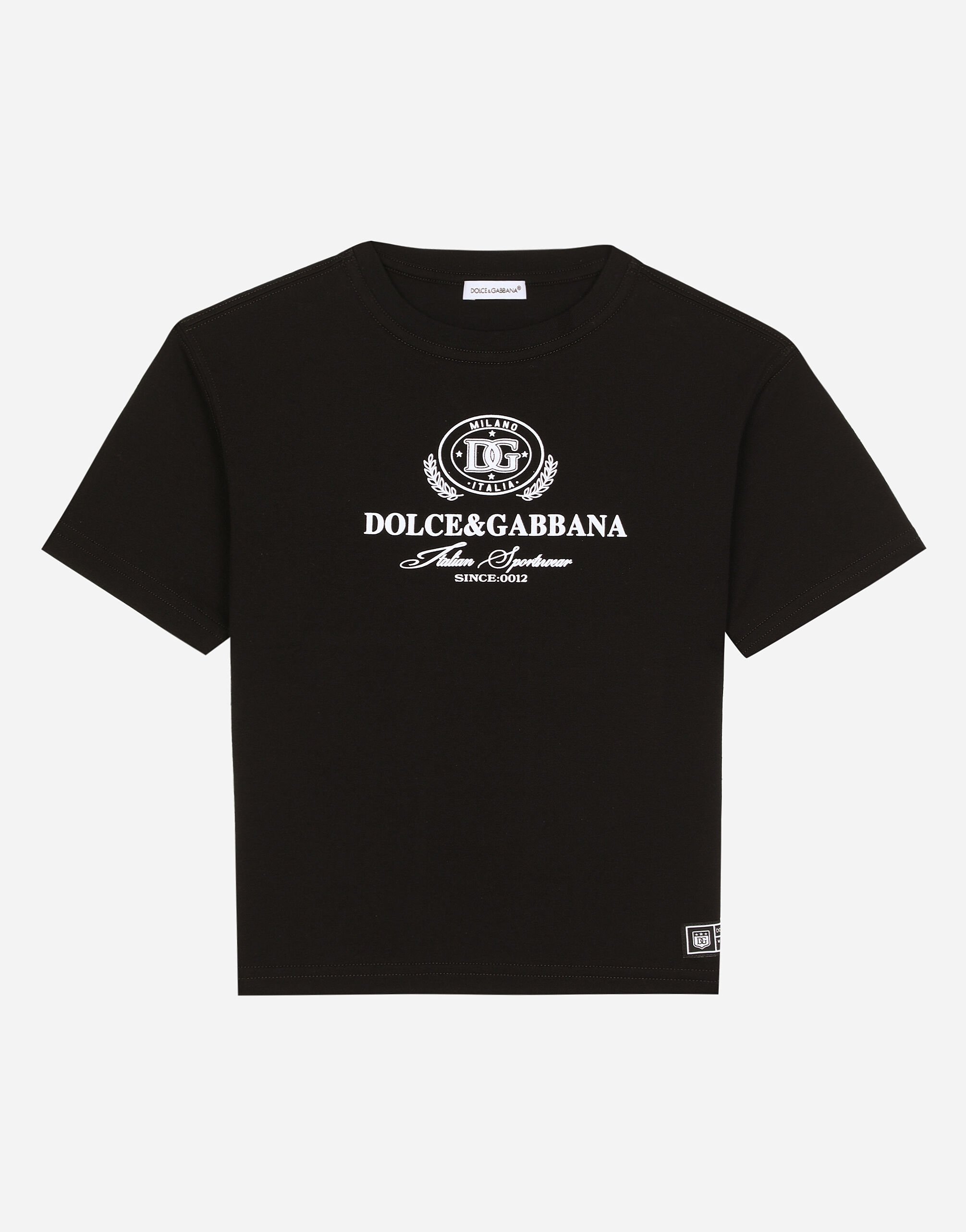 ${brand} T-shirt en jersey à logo Dolce&Gabbana ${colorDescription} ${masterID}