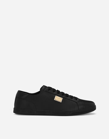 Dolce & Gabbana Saint Tropez calfskin sneakers Black G8PT1TG7F2I