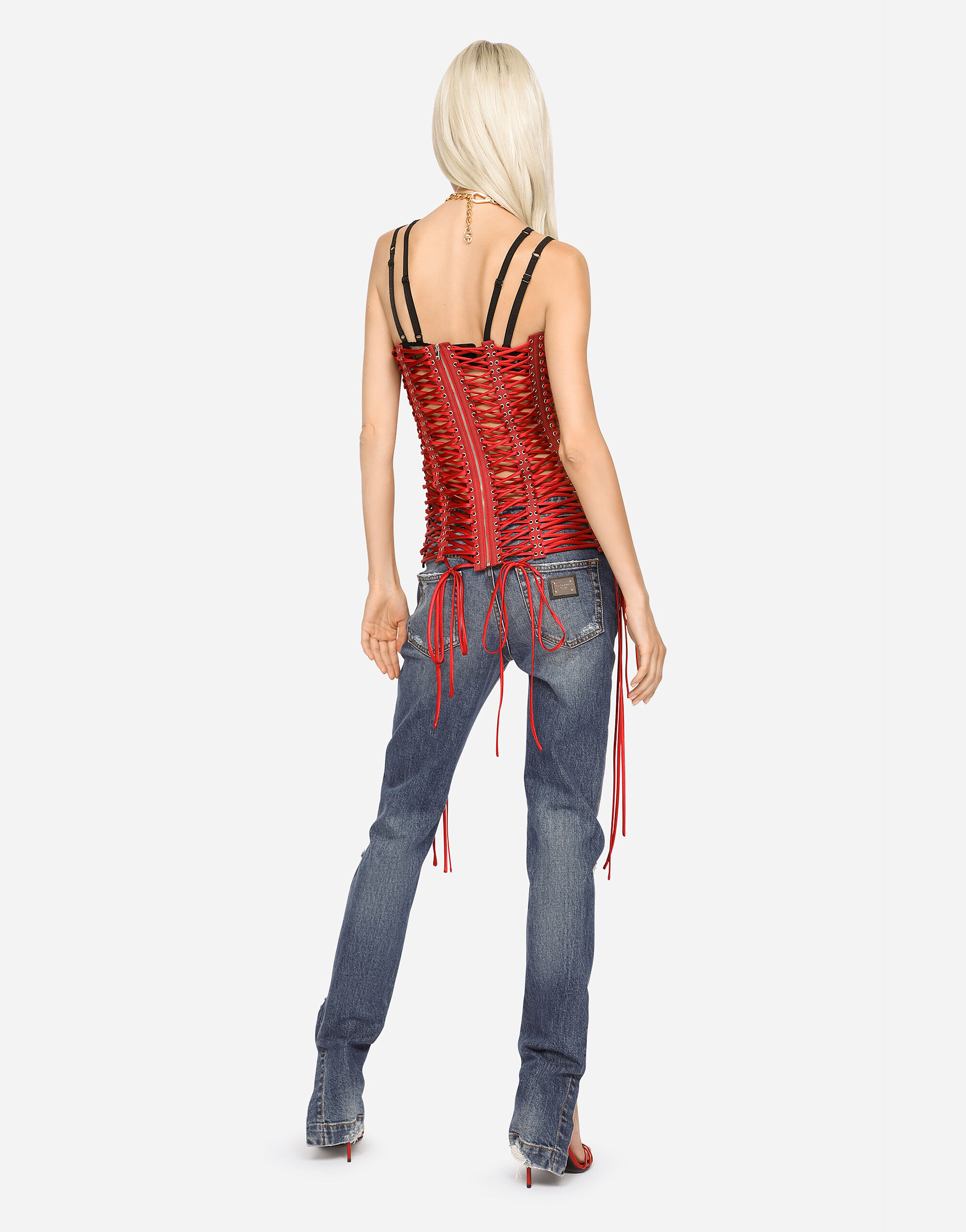 Girly jeans with ripped details in Multicolor for Women 