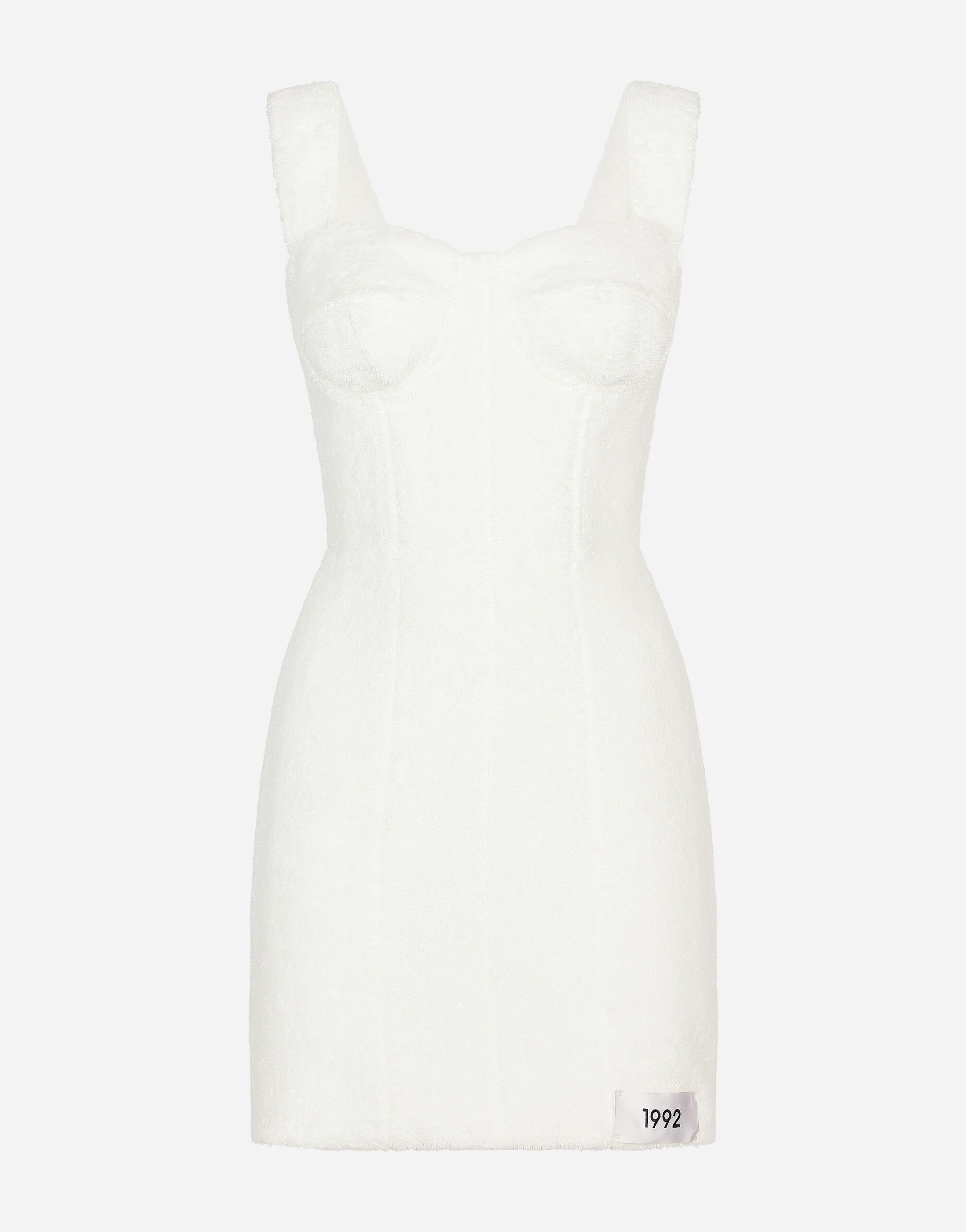 ${brand} KIM DOLCE&GABBANA Minivestido de rizo ${colorDescription} ${masterID}