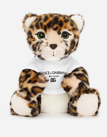 Dolce & Gabbana Faux fur leopard soft toy mascot White LB4H80G7NWB