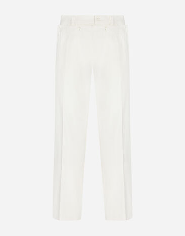 Dolce & Gabbana Sailor-style stretch cotton pants White G5IF1THI1QC