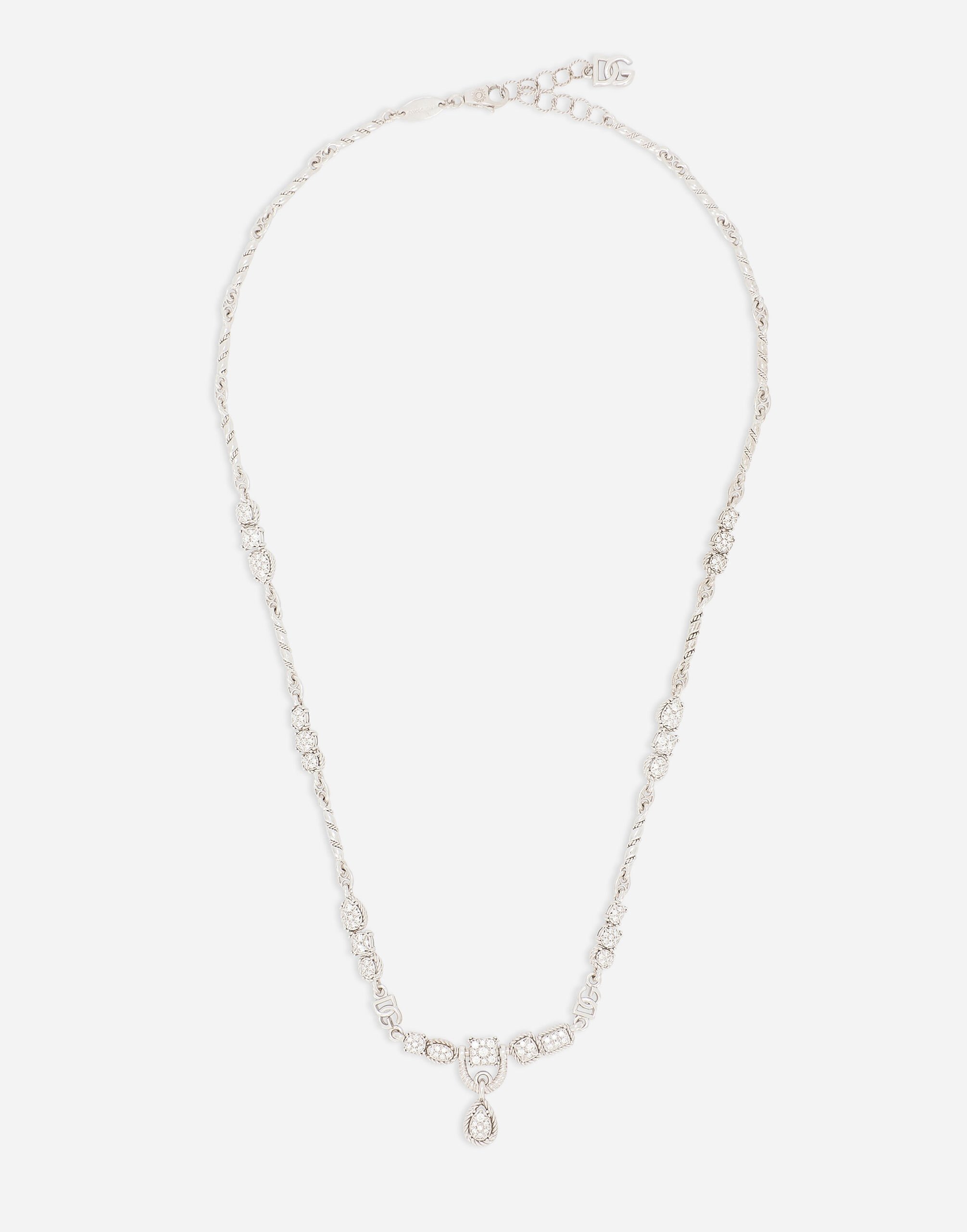 ${brand} Easy Diamond necklace in white gold 18kt and diamonds pavé ${colorDescription} ${masterID}
