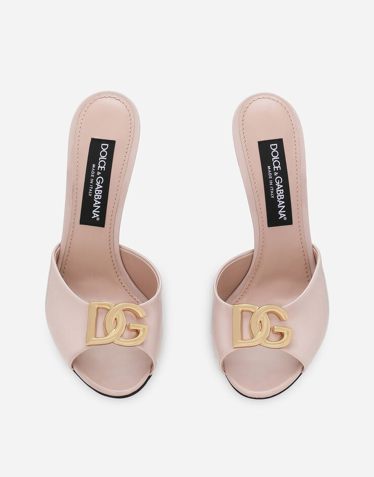 Patent leather mules in Pink for Women | Dolce&Gabbana®