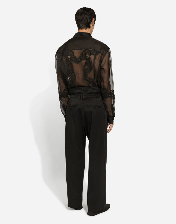 Dolce & Gabbana Классические брюки из хлопка черный GP070TFU6YU