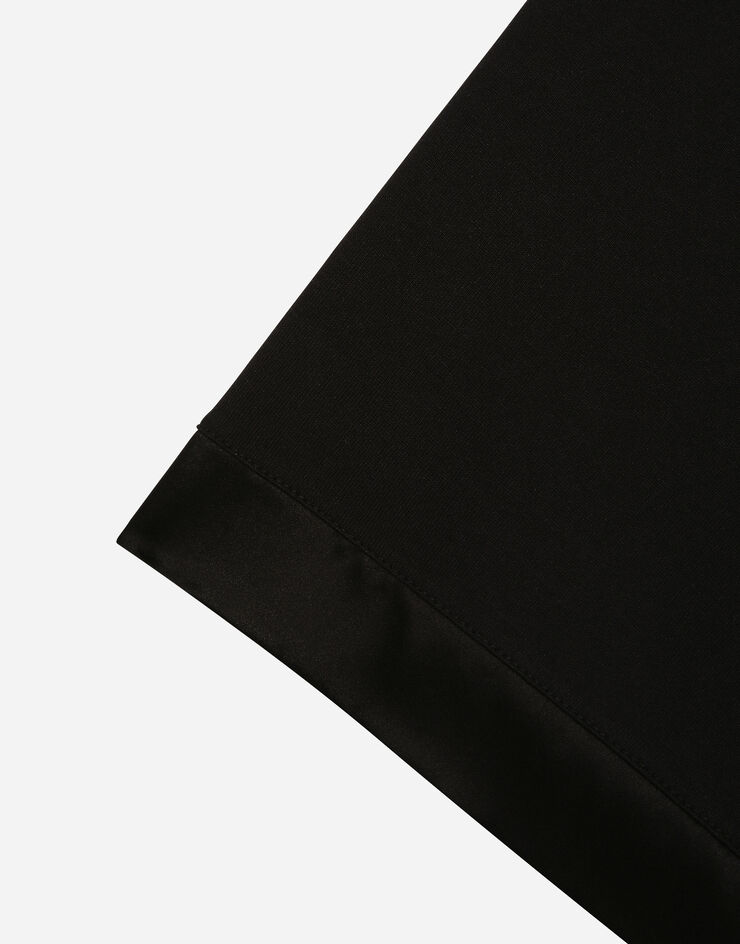 Dolce & Gabbana T-shirt à manches courtes et broderie de paillettes Noir G8RL4ZG7L7K