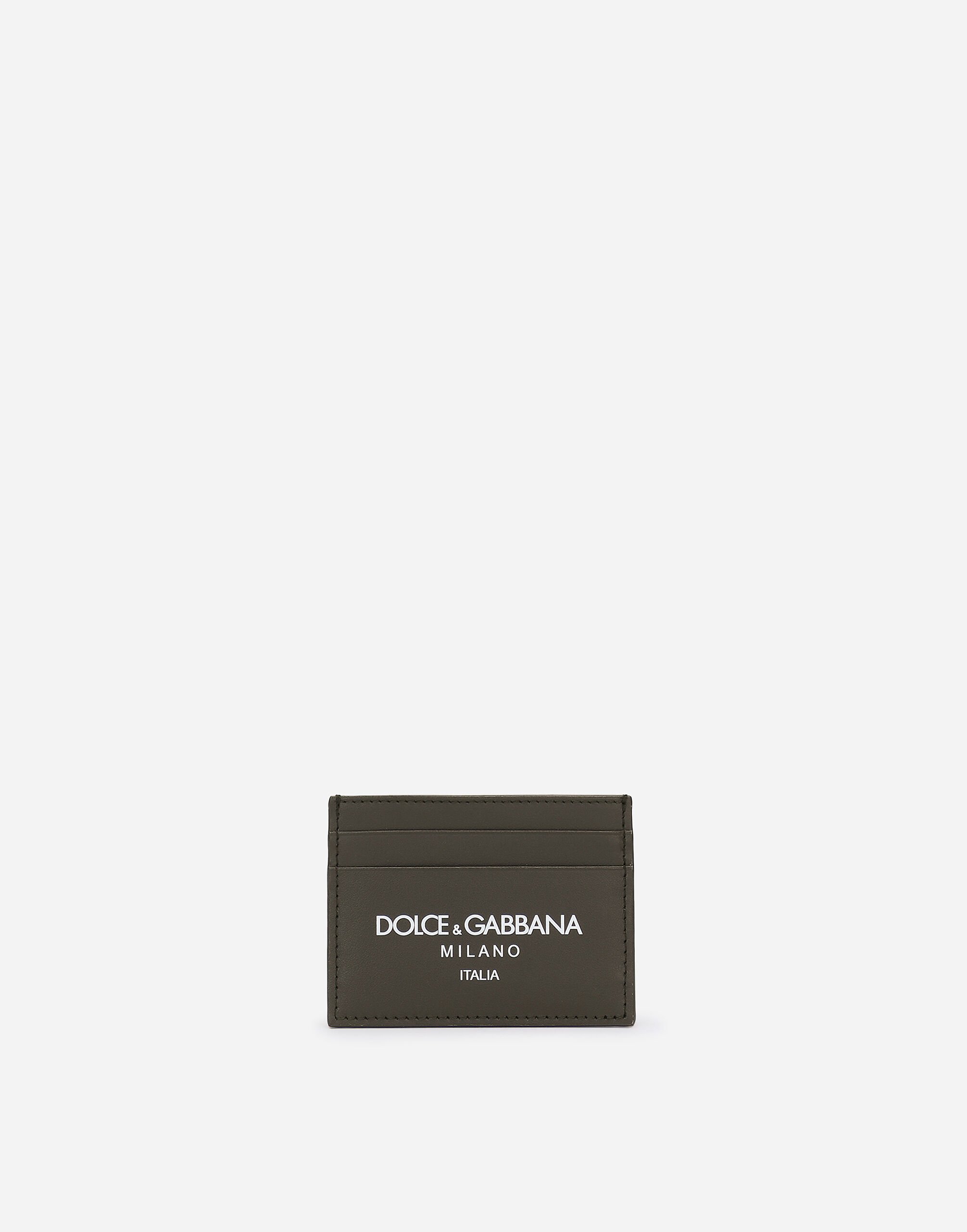Dolce & Gabbana حافظة بطاقات من جلد عجل أحمر هافان VG4452VP869