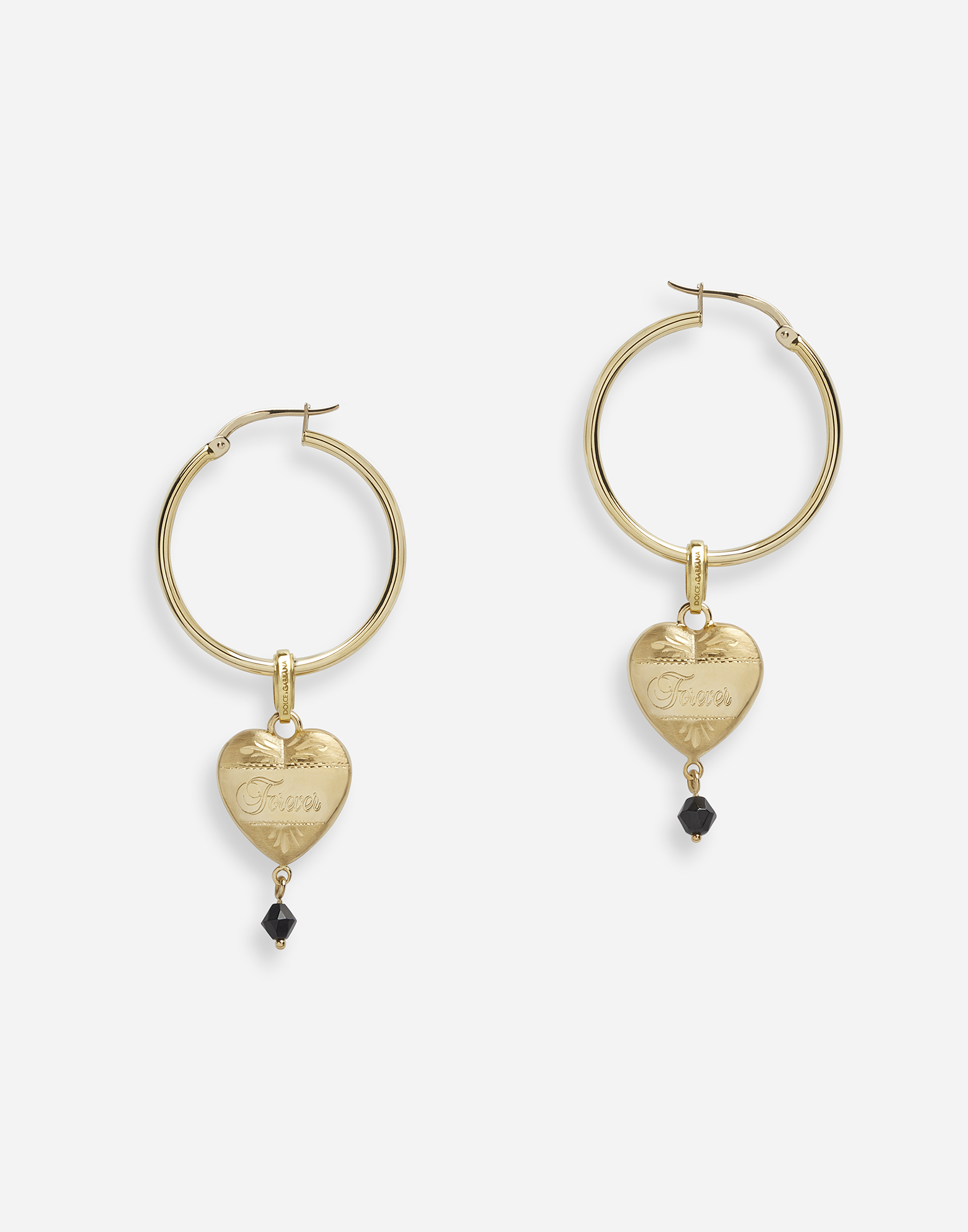 ${brand} Hoop earrings with heart pendant ${colorDescription} ${masterID}