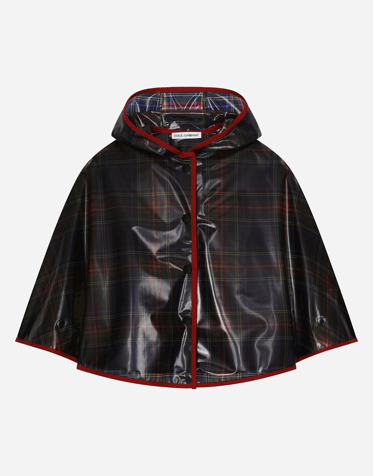 Dolce & Gabbana Cape aus PVC mit Tartan-Print Mehrfarbig L54C50FSSKV