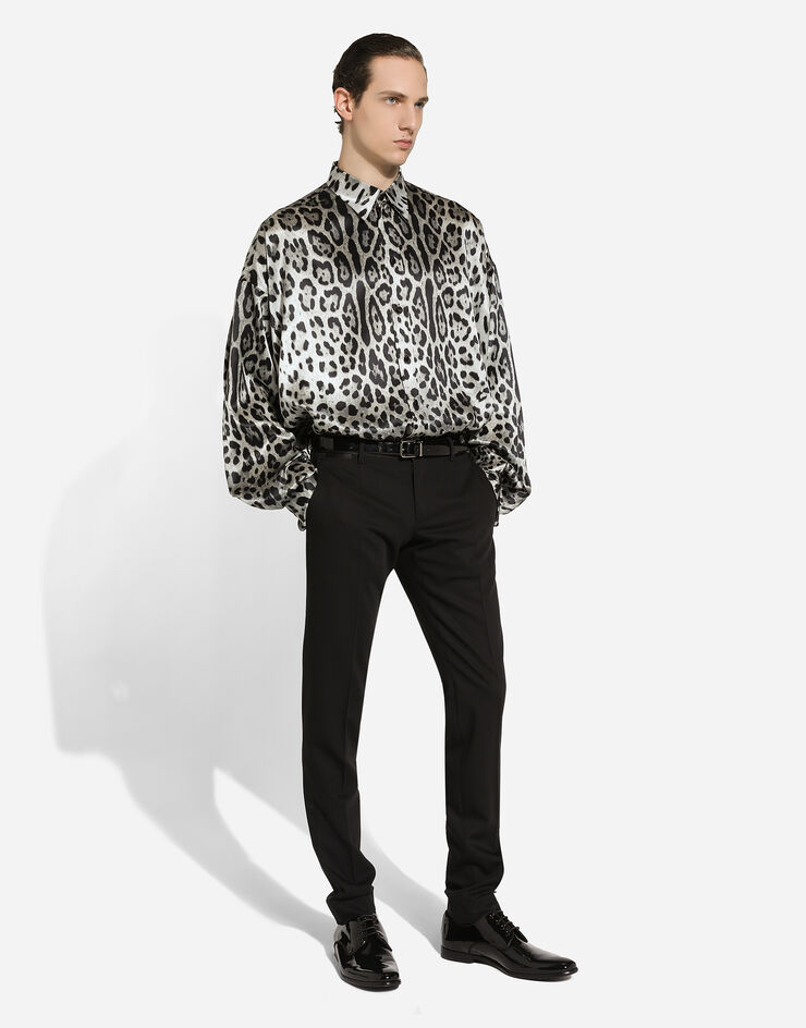 Dolce & Gabbana Super-oversize leopard-print silk shirt Print G5MG0TIS1WT