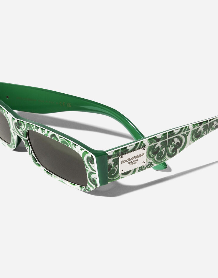 Dolce & Gabbana Lunettes de soleil Maiolica Verde Majoliques vertes VG400MVP671