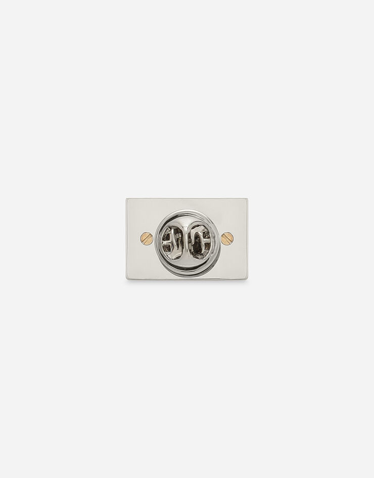 Dolce & Gabbana Logo tag pins brooch Silver WPQ1L3W1111
