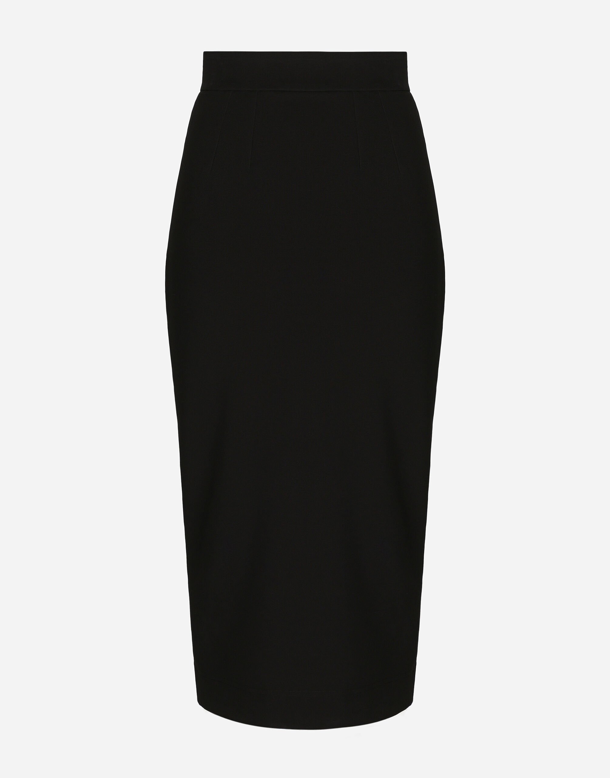 Dolce & Gabbana Technical jersey calf-length skirt Black VG6186VN187