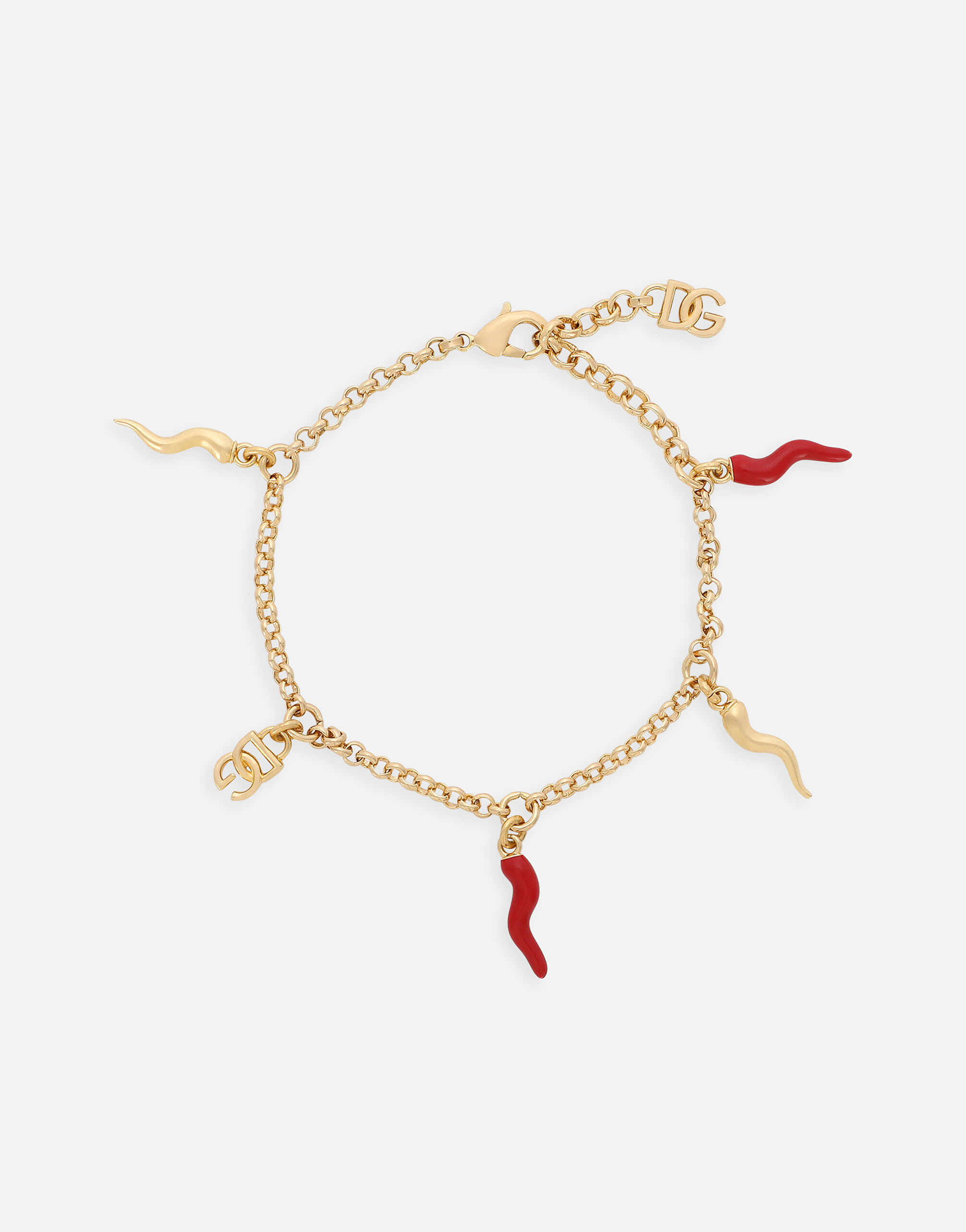 ${brand} Bracelet with DG logo and multiple horn charms ${colorDescription} ${masterID}