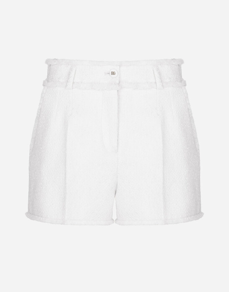 Dolce & Gabbana Shorts de tweed raschel Blanco FTC2PTHUMUA