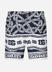 Dolce & Gabbana Logo Band Swim Shorts Red/Black/White Men's - SS22