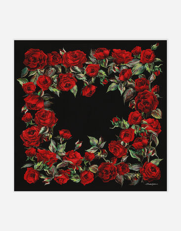 ${brand} Tuch aus Seidentwill Rote-Rosen-Print 90 x 90 ${colorDescription} ${masterID}