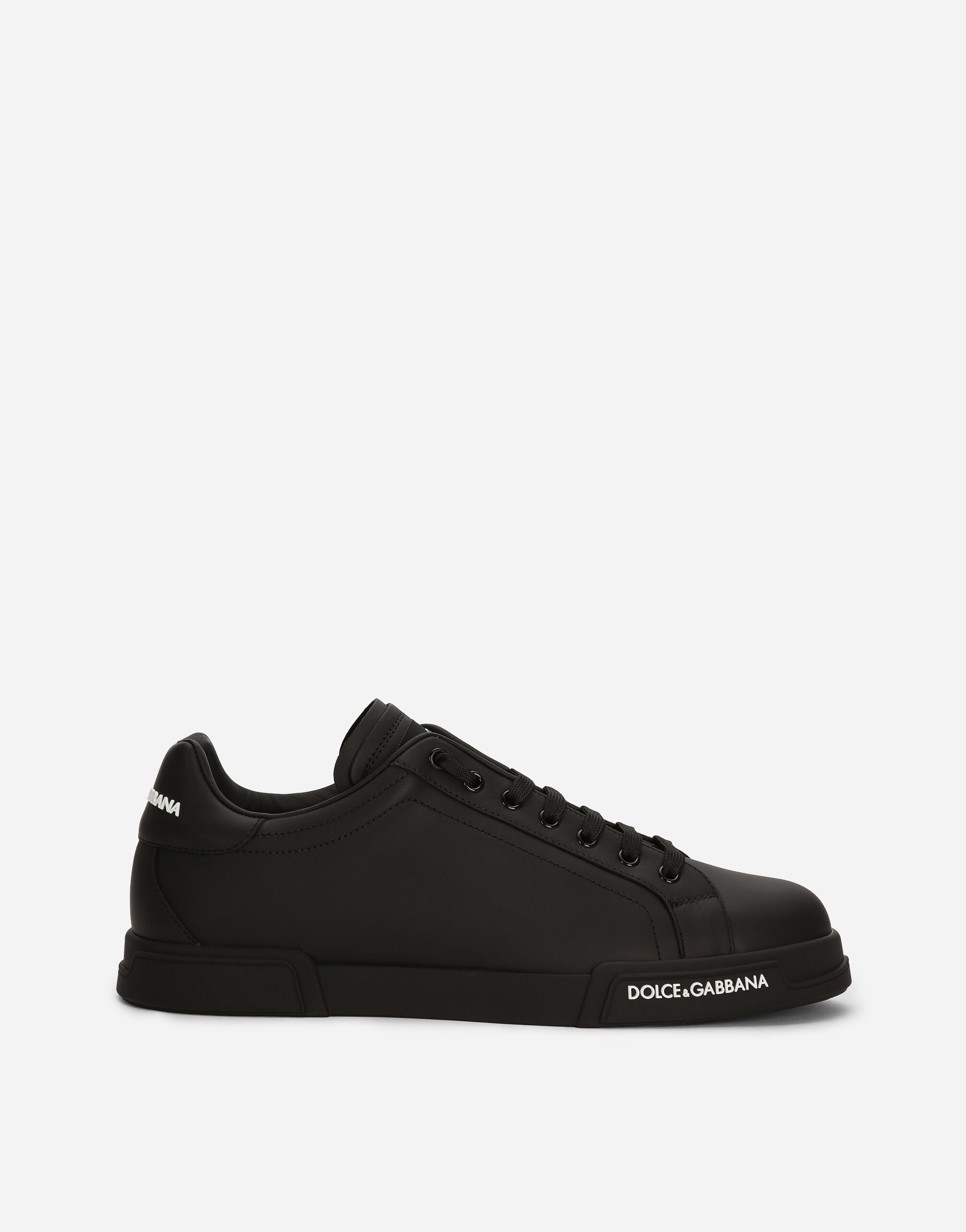 Dolce & Gabbana PORTOFINO 纳帕小牛皮运动鞋 黑 G8PT1TG7F2I