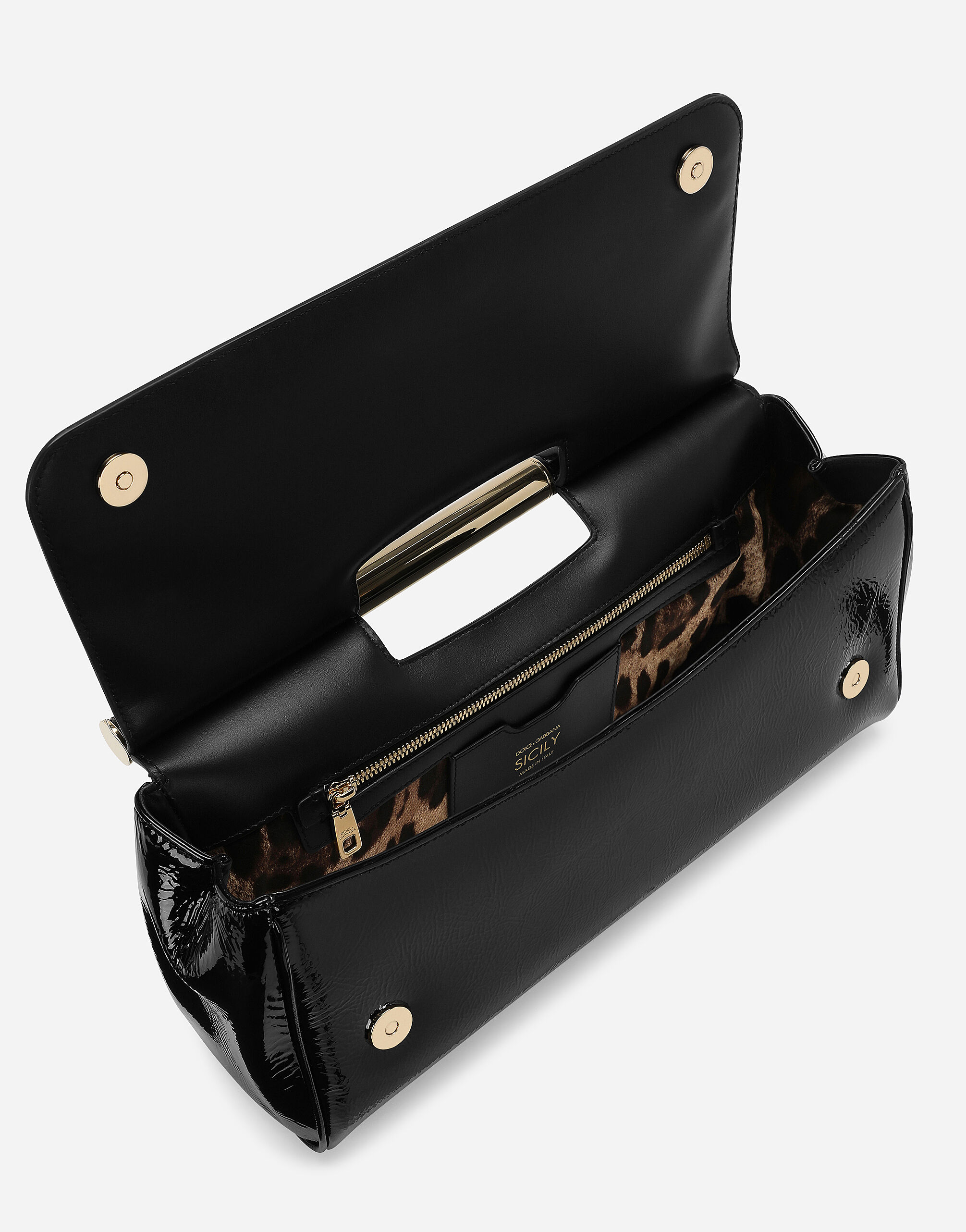 Large Sicily clutch handbag in Black for Dolce Gabbana US