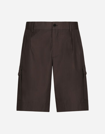 Dolce & Gabbana Poplin shorts with side pockets Havana beige VG446EVP473