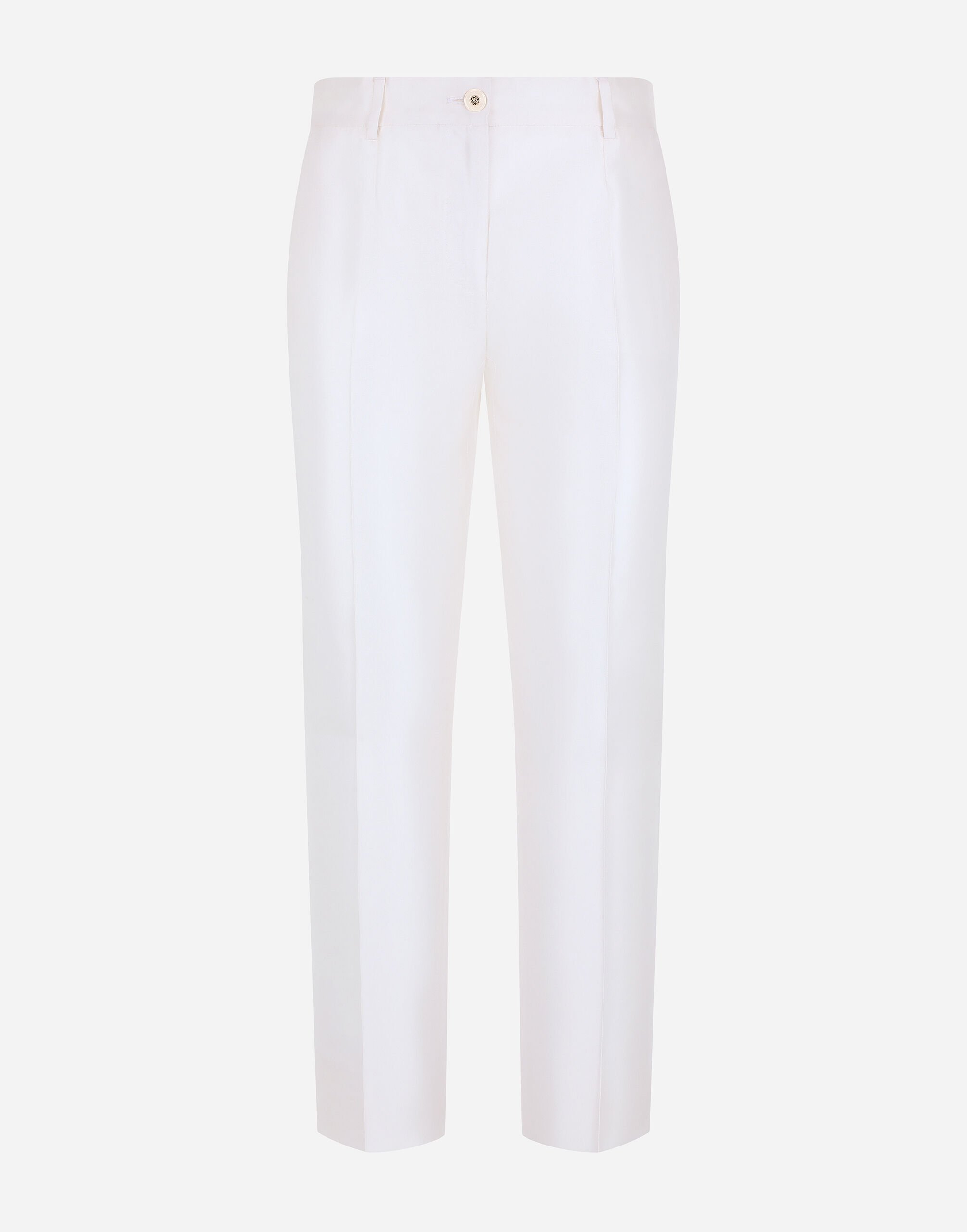 Dolce & Gabbana Классические брюки из шелка микадо Отпечатки FTC4STHI1TK