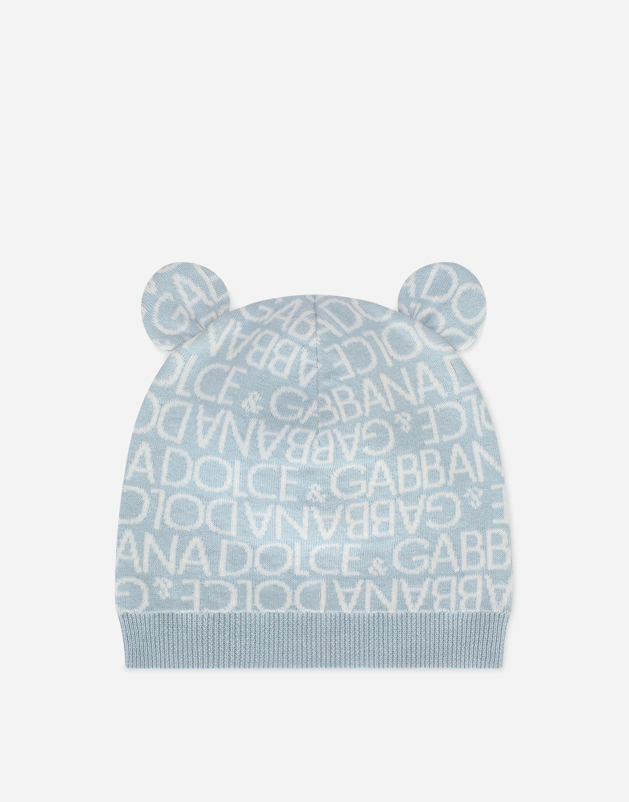 Dolce & Gabbana قبعة محاكة مع شعار جاكار وآذان أسود EB0003AB000
