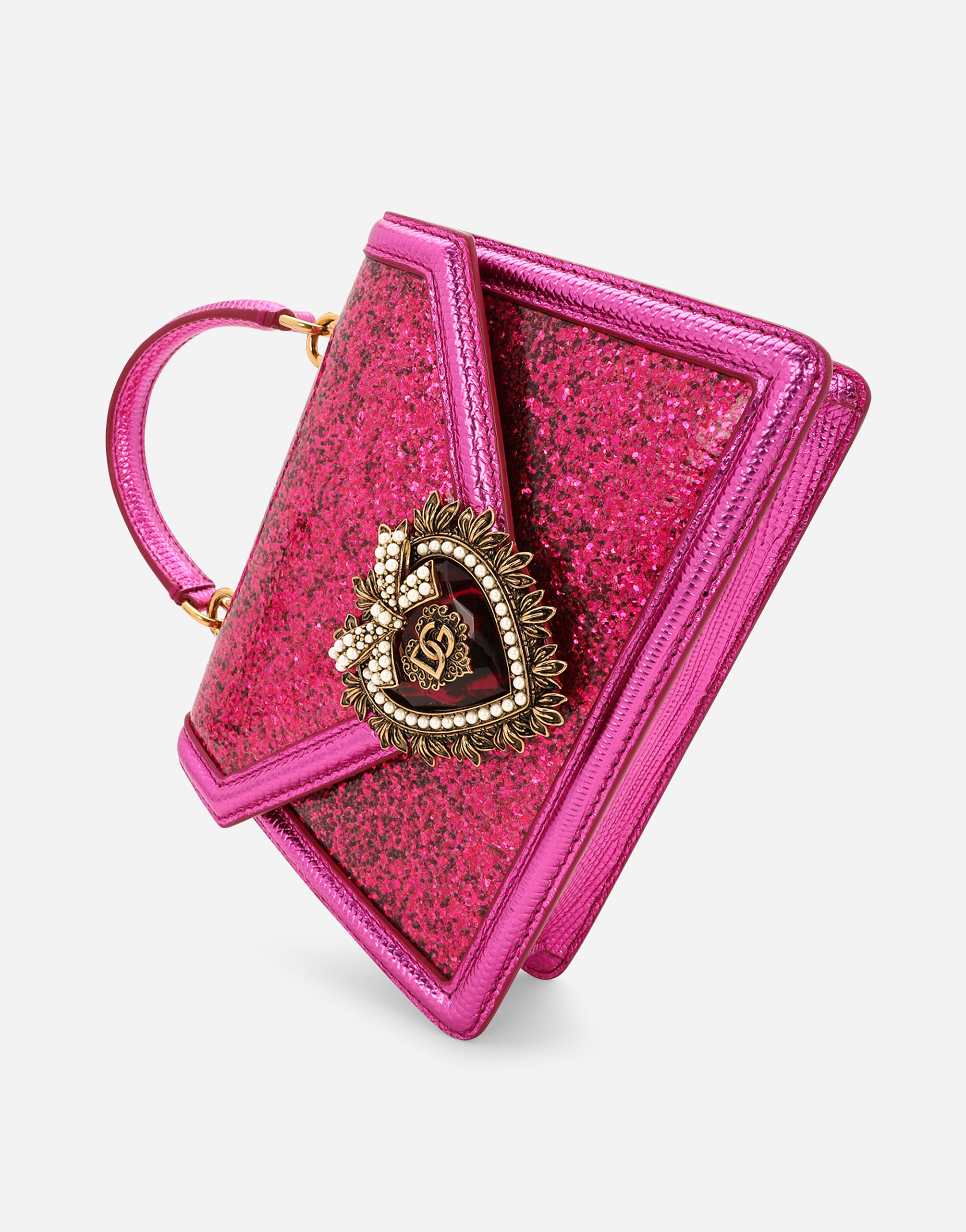 Small Devotion top-handle bag in Fuchsia for Women | Dolce&Gabbana®
