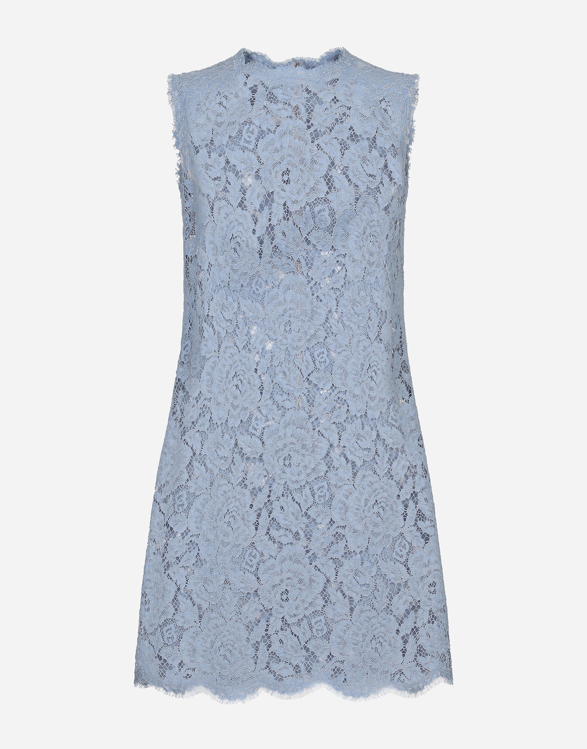 ${brand} Sleeveless floral lace A-line dress with DG logo ${colorDescription} ${masterID}