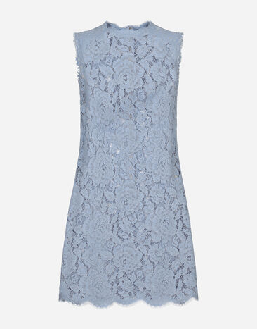 ${brand} Sleeveless floral lace A-line dress with DG logo ${colorDescription} ${masterID}