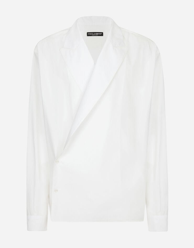 Dolce & Gabbana Chemise oversize en coton Blanc G5LI3TFU5T9