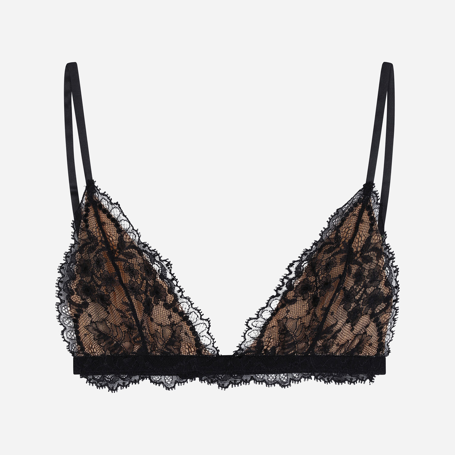 Chantilly lace bustier bra black La Redoute Collections