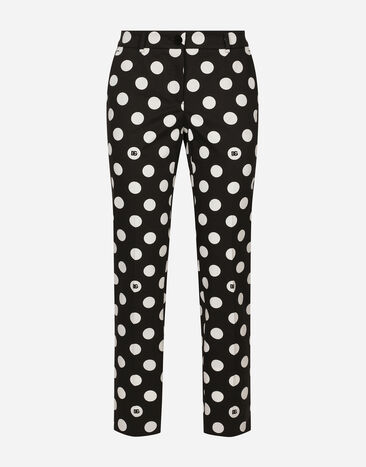 Dolce & Gabbana Cotton pants with polka-dot print Print F79FOTFSA64