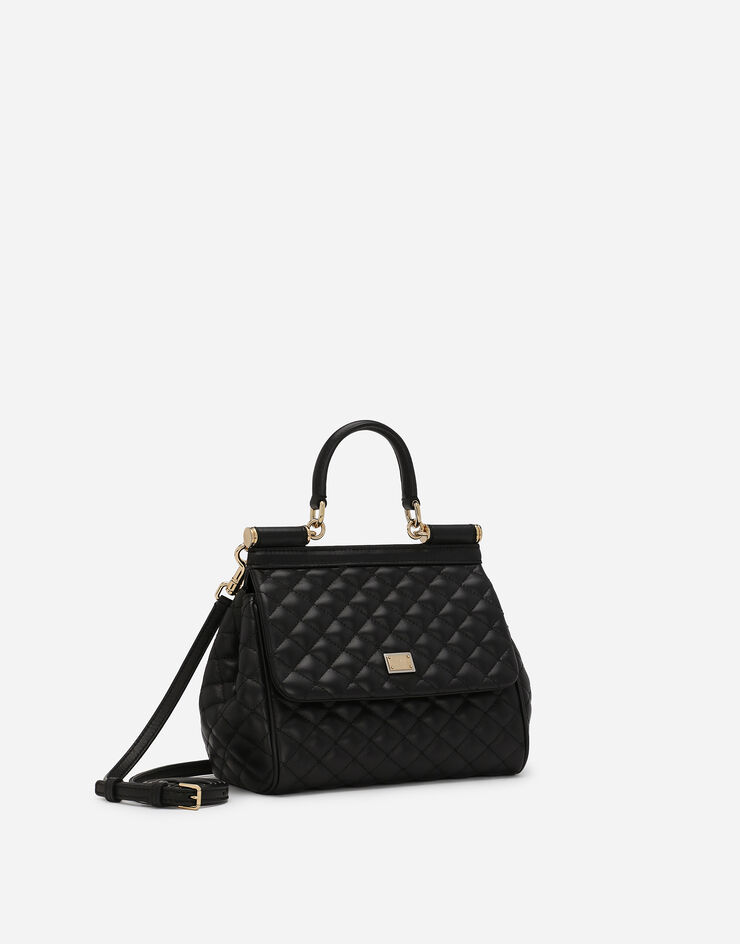 Dolce & Gabbana Sac à main Sicily moyen format Noir BB6003AV967